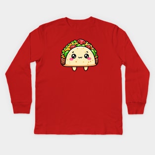 Chibitaco: The Most Kawaii Bite Kids Long Sleeve T-Shirt